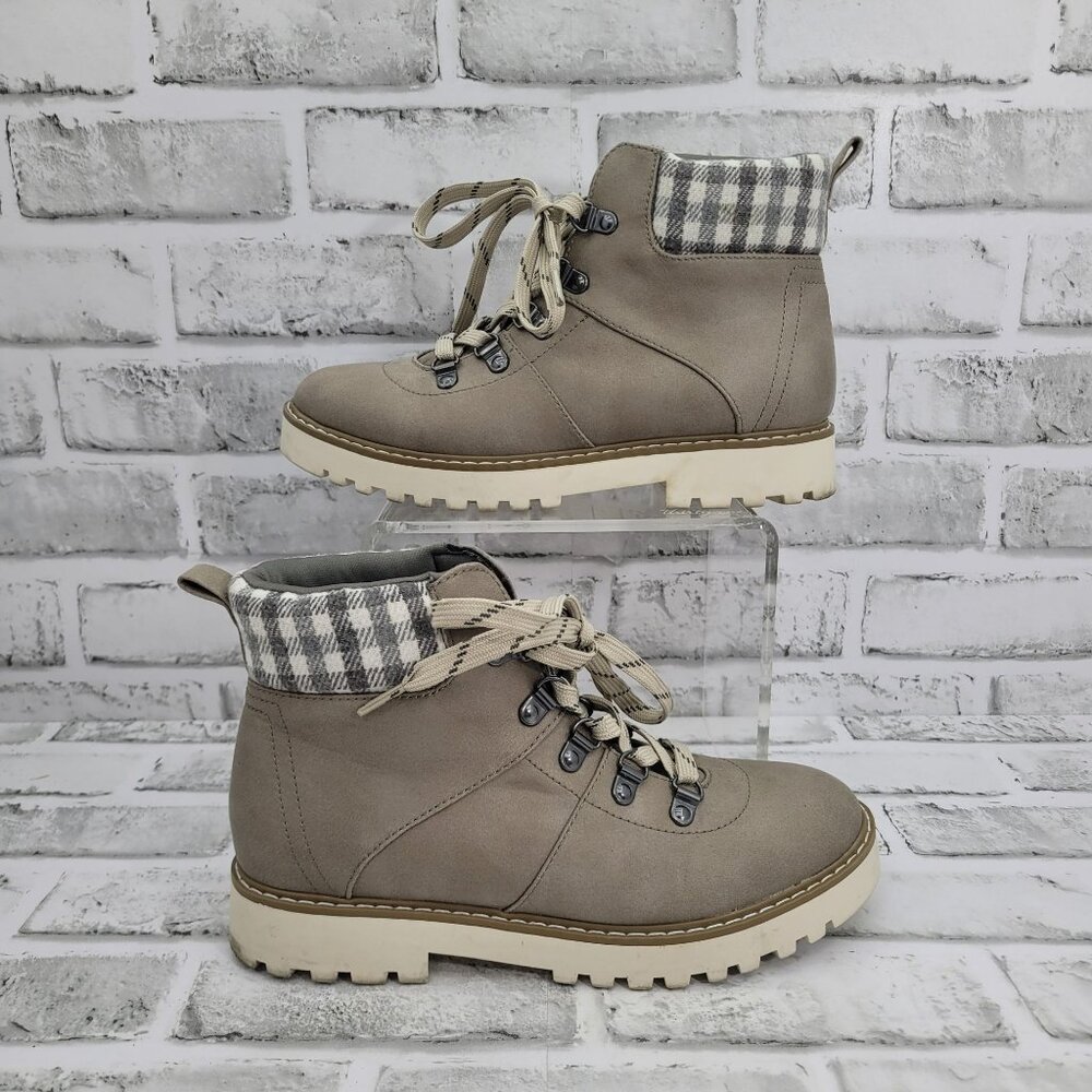 Cliff's by White Mountain Sabine Gray Hiking Look Boots Women's Size 7 - Picture 3 of 7